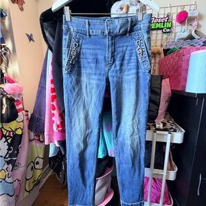 White House Black Market Blue Ankle Jeans